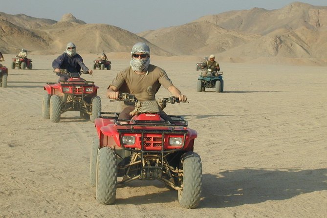2 Hours Semi-submarine, and 3 Hours ATV Safari, Camel Ride, & Parachute-Hurghada - Parasailing above the Red Sea