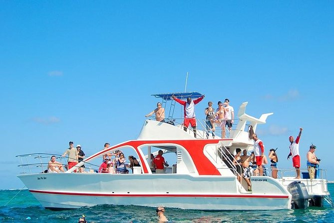 Adventure Combo: Party Boat Cruise & Parasailing - Music, drinks, and the Natural Pool