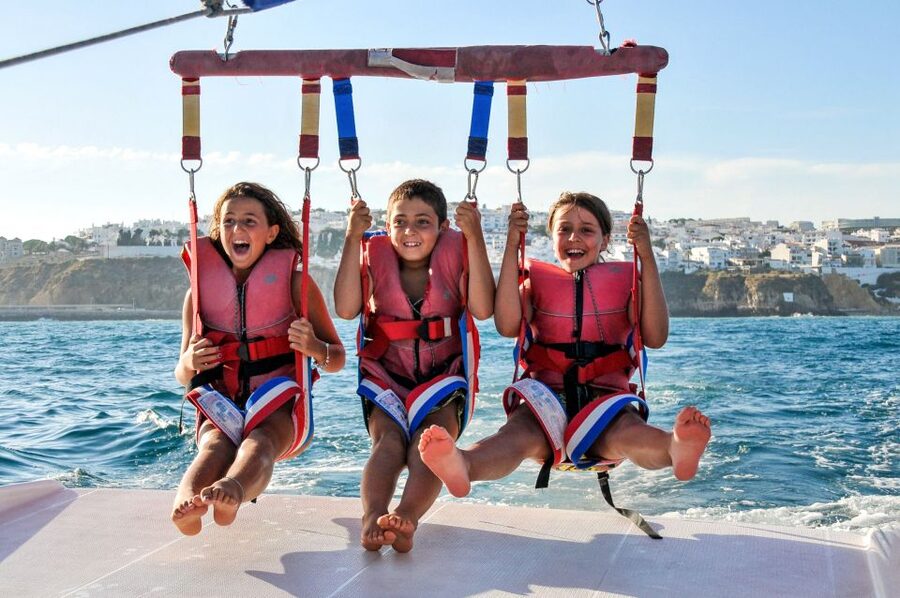 Albufeira: Single, Double or Triple Parasailing Tour - Leaving Albufeira Marina for the Open Water