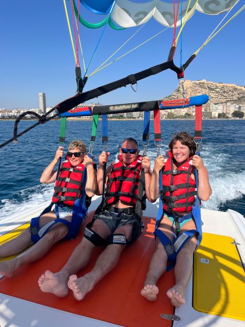 Alicante: Parasailing and Boat Ride - Taking off from Marmarela Water Sports Centre