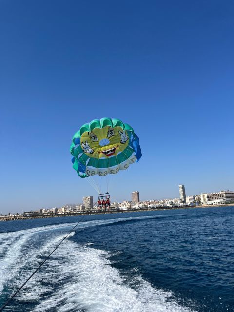 Alicante: Parasailing and Boat Ride - Getting fitted for the parasail