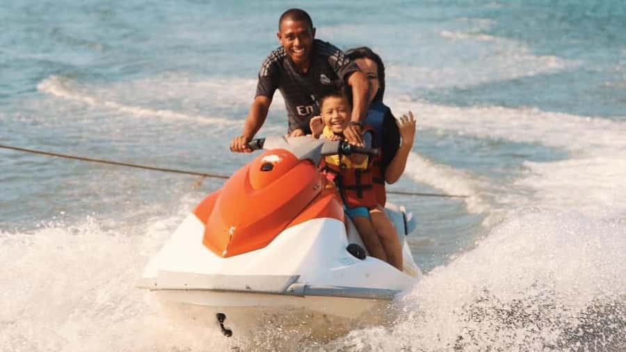 Bali: Sea Walk, Solo Jetski and Parasailing with Pickup - Parasailing above Bali’s southern coast