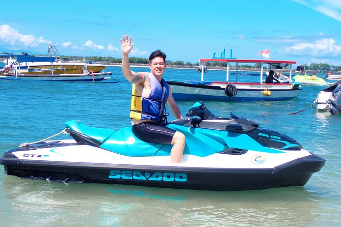 Bali: Zipline + Watersport Trio (Jetski, Parasailing, BananaBoat) - Three water activities at NBC