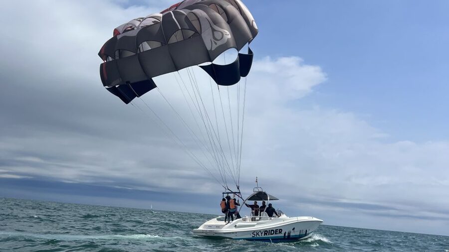 Barcelona: Guided Parasailing Experience - Barcelona from 150 meters above the sea