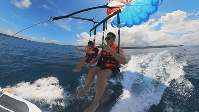 Boracay Parasailing with Insta 360 - What the coastline looks like from above