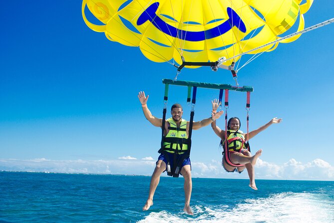 Cancun Combo Adventure: 4-Reef Stop Snorkeling and Parasail Ride - The parasail ride from 260 feet