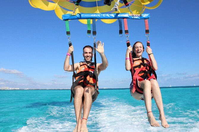 Cancun Fly and Swim Parasailing and Snorkeling Combo Tour - From hotel pickup to open water