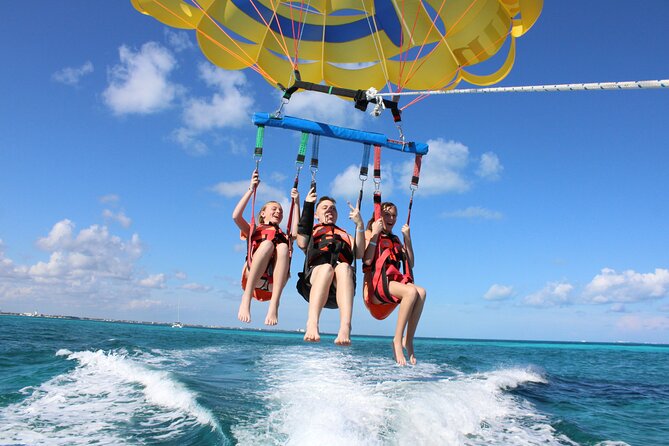 Cancun Fly and Swim Parasailing and Snorkeling Combo Tour - Four snorkeling stops, with two hours in the water