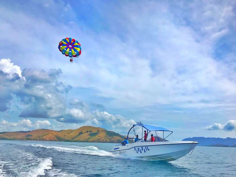 Coron: Parasailing Experience - The safety briefing and harness setup