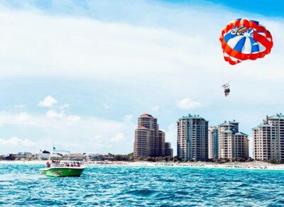 Parasailing Flight Above the Gulf of Mexico