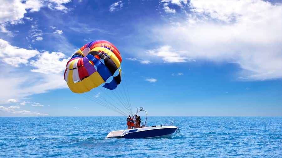 From Sharm El-Sheikh: Sharm El-Maya Parasailing Adventure - A short flight with a big Red Sea view