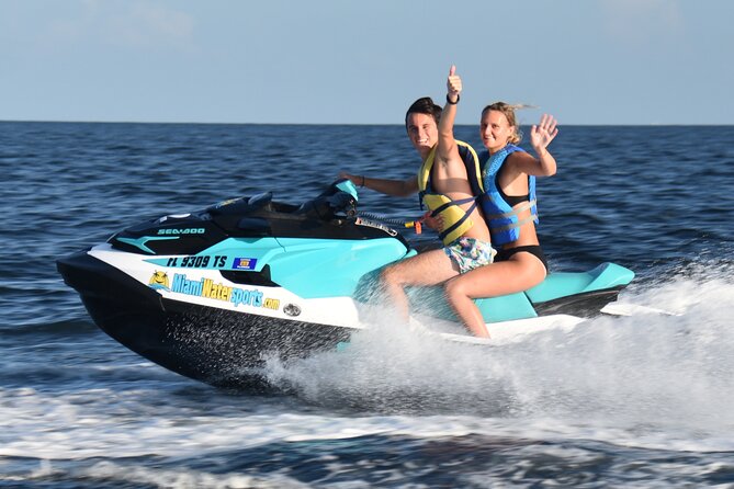 Jet Ski & Parasail Combo with Miami Watersports - Parasailing above the Miami skyline