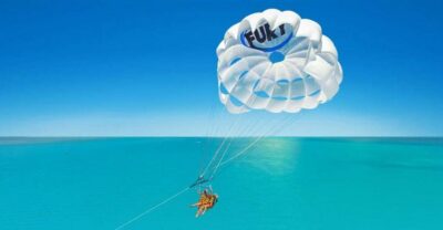 Parasailing Above the Island Paradise
