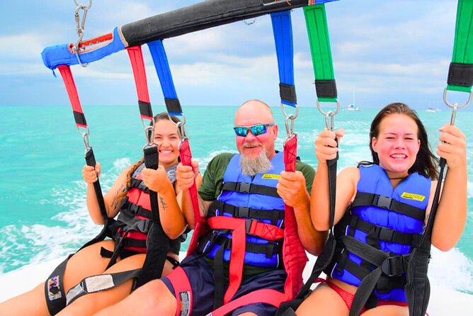 Key West Parasailing: Ideal For Cruise Ship & Downtown Guests - Flying above Key West Harbor