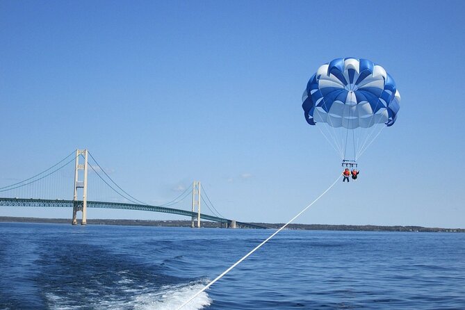 Mackinaw City Parasailing - Flying above the Straits of Mackinac