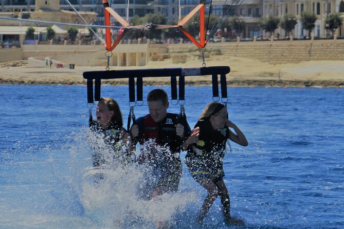 MALTA - Go & Fun Parasailing Free Photos & Videos - The optional splash at the end