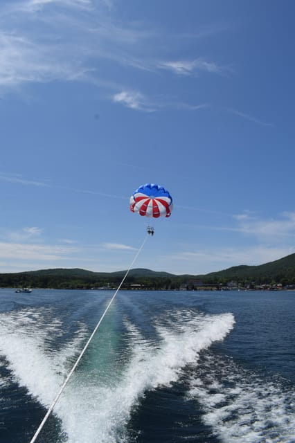 New York: Lake George Parasailing Experience - Taking off from the back of the boat