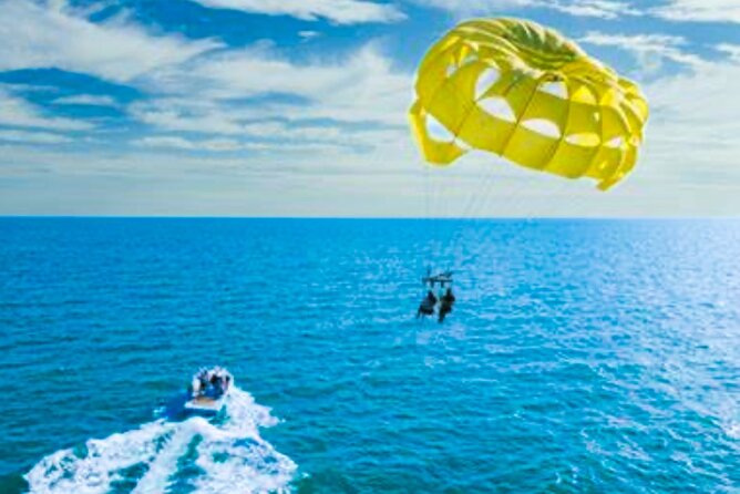 Parasailing above Turquoise Ocean Waters in Montego Bay - What the parasailing flight is like