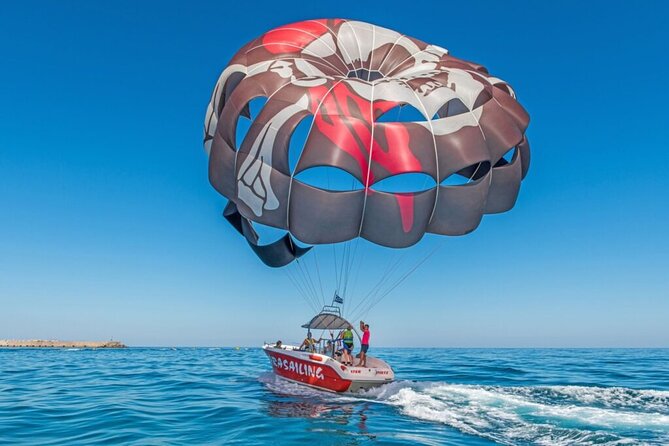Parasailing Activity on Rethymno Beach, Crete - The first lift is the main thrill