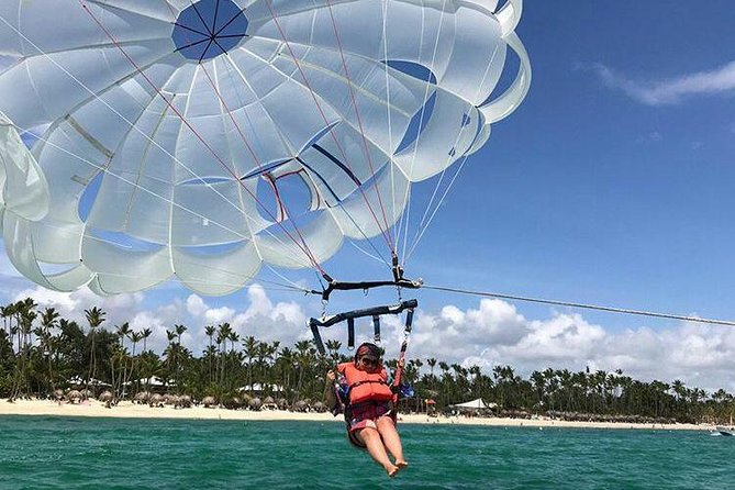 Parasailing Adventure in Punta Cana - Flying above Punta Cana’s palm-lined coast