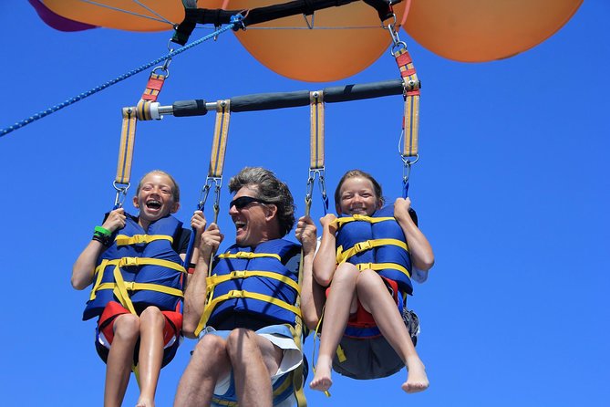 Parasailing Adventure in South Padre Island - The optional toe dip