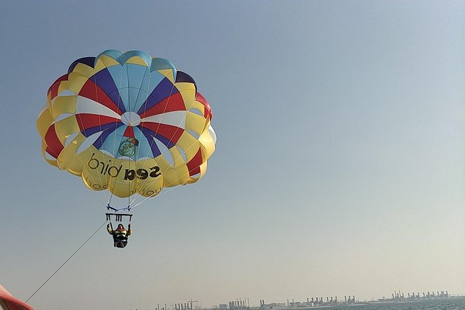 Parasailing Adventure on Jumeirah Beach with Sea Bird water Sports Dubai - A Small Group Makes the Setup Easier