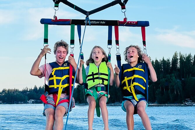 Parasailing Adventure Over Flathead Lake - Taking off from Lakeside on Flathead Lake