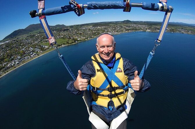 Parasailing Adventure over Lake Taupo - Rising quietly above Lake Taupo