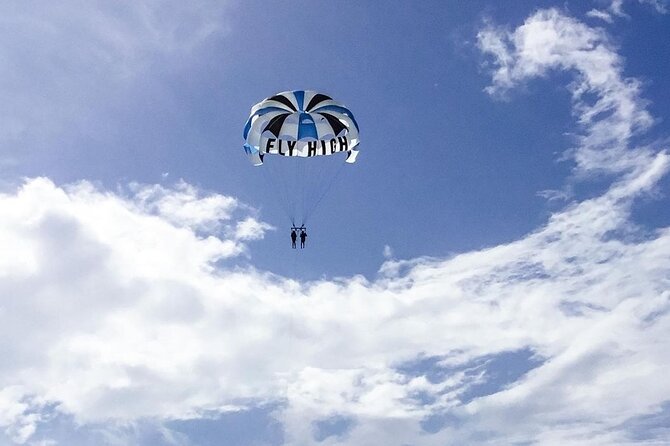 Parasailing, Blue Hole Mineral Spring, Seven Mile Beach - What the $265 price really buys