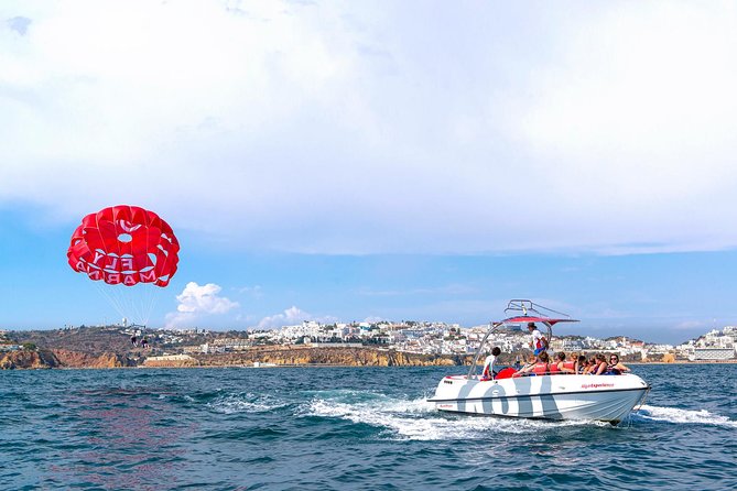 Parasailing from Albufeira Marina by Boat - Weather can change the whole plan