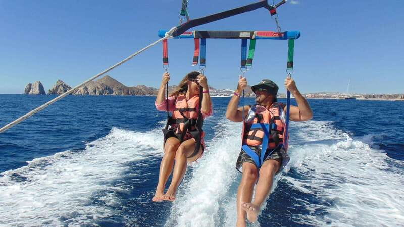 Parasailing in Cabo San Lucas - The weight rules require careful planning