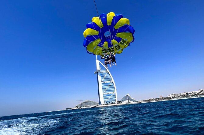 Parasailing in Dubai - Burj Al Arab View - Taking off beside Burj Al Arab