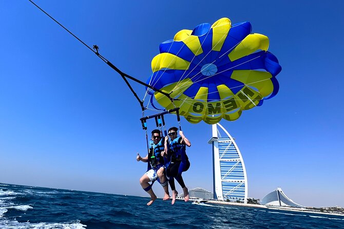 Parasailing in Dubai - Burj Al Arab View - Photos, video, and the value of the price