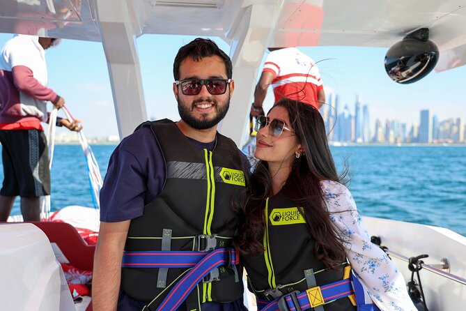 Parasailing in Dubai with Palm Jumeirah and JBR Beach views - Photos, videos, and the small practical details
