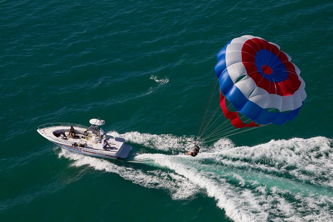 Parasailing in Key West at Smathers Beach - The Optional Toe Dip