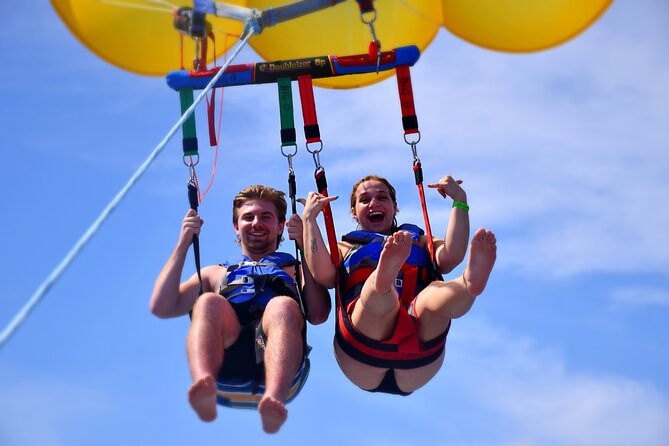 Parasailing in Waikiki from Oahu Hawaii - The Waikiki, Diamond Head, and Ala Moana views