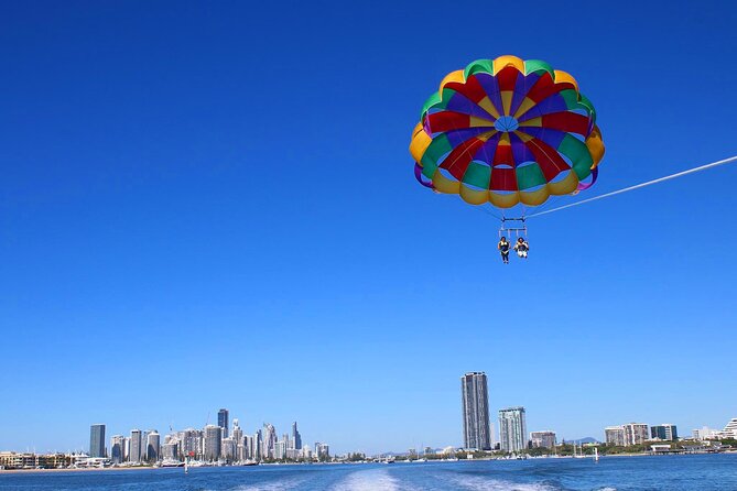 Parasailing on the Gold Coast, Fly solo, Tandem or Triple - Taking Off From Paradise Point