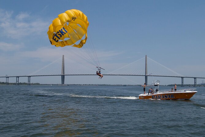 Parasailing Over Historic Charleston Harbor - Taking Off From Shrimp Boat Lane in Mount Pleasant
