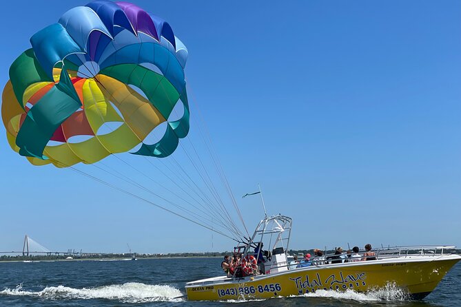 Parasailing Over Historic Charleston Harbor - Who Will Enjoy This Boat Ride Most?