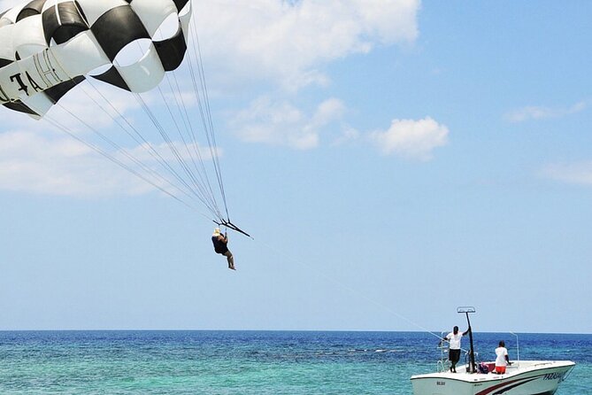 Parasailing, Sea Tubing & Jet Ski from Montego Bay- Private tour - Taking off above Montego Bay