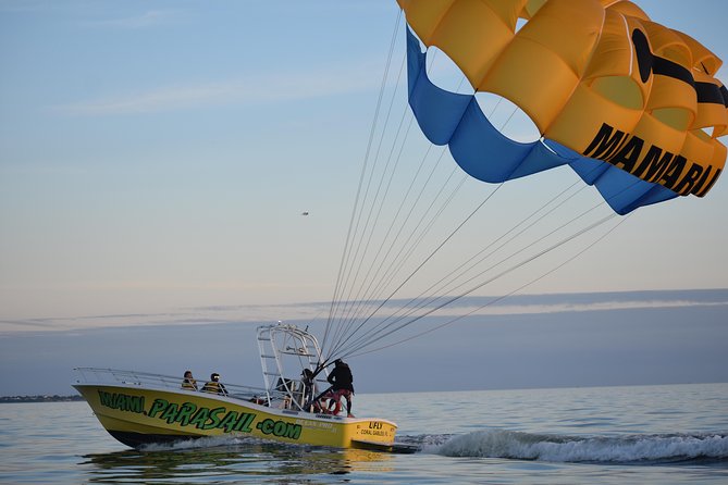 Parasailing with Miami Watersports - The best part is the view above Biscayne Bay