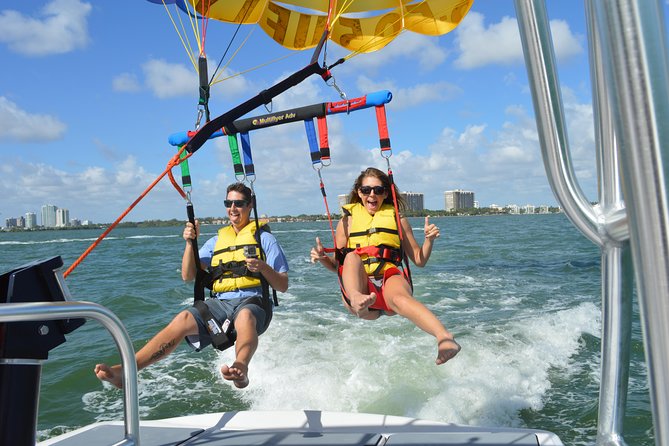 Parasailing with Miami Watersports - What happens from Pier 9 to takeoff