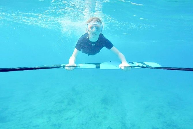 Private 4hr Parasail - Snorkel & Water-Sports Adventure, Turks and Caicos - Trying the Subwing towable