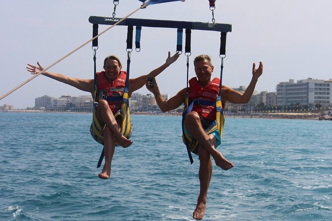 Private Parasailing at Rhodes Elli Beach - The view above Rhodes