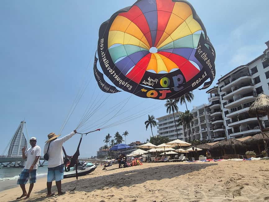 Puerto Vallarta: Private Parasailing Experience - A boat-guided landing back on the beach