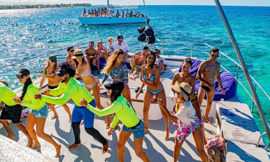 Punta Cana Area: Party Cruise with Parasailing and Open Bar - The natural pool in the middle of the ocean