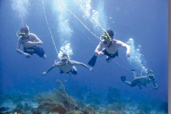 Punta Cana Party Cruise with Snorkeling, Hooka Diving and Parasailing - Trying Hooka without scuba certification