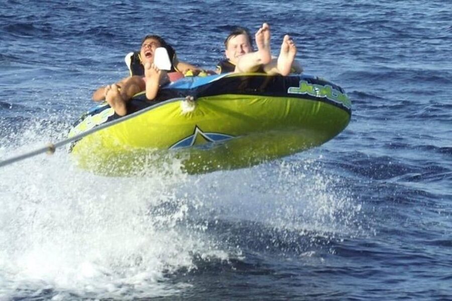 Sharm El-Sheikh: Parasailing, Camel Ride, Dive & Quad Bike - Parasailing above Sharm El-Sheikh