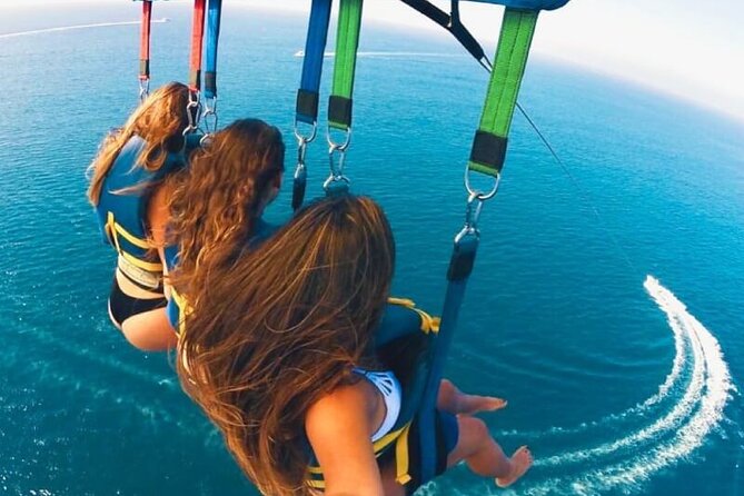 Sky-High Thrills Parasailing over Sharm El Shaikh's Crystal Water - Looking down on Sharm El Sheikh from the parasail