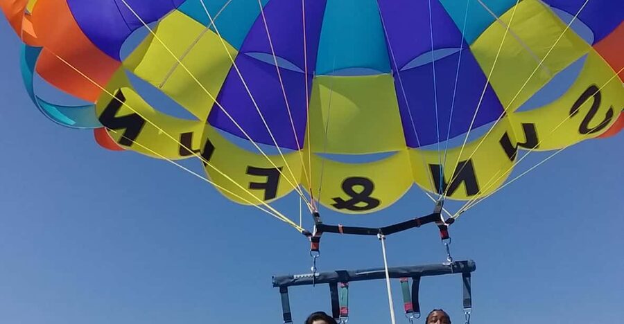 St. Julian's: Malta Parasailing Adventure with Photos - The speedboat ride across St George’s Bay